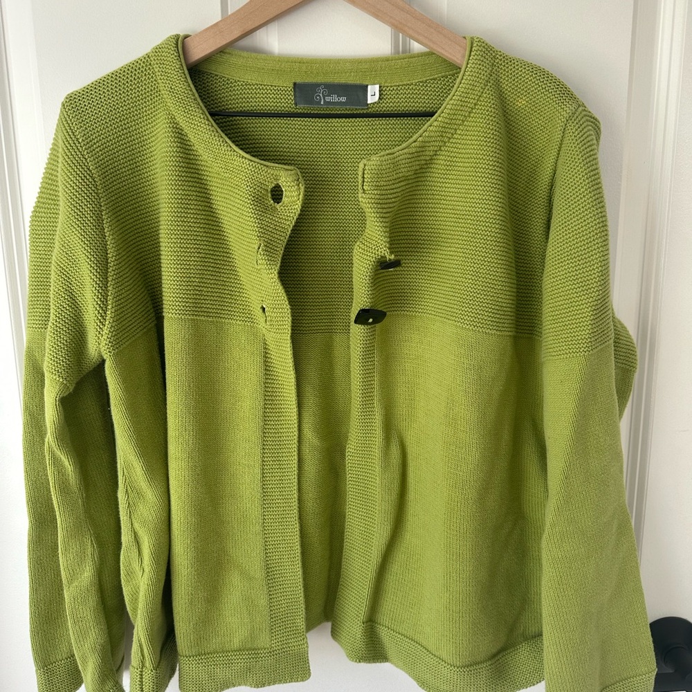 Willow Brand, Size L Green Cardigan